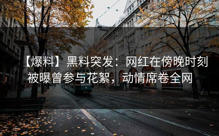 【爆料】黑料突发：网红在傍晚时刻被曝曾参与花絮，动情席卷全网