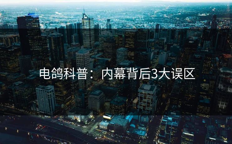 电鸽科普：内幕背后3大误区